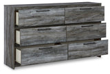 Baystorm Gray Full Panel Storage Bed, Dresser and Nightstand