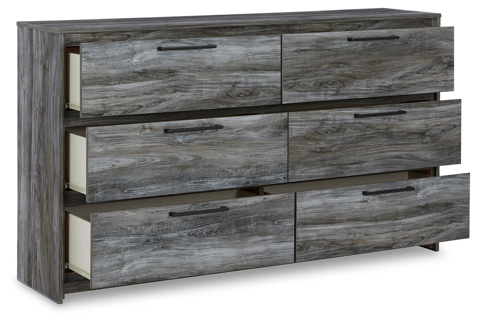 Baystorm Gray Full Panel Storage Bed, Dresser and Nightstand