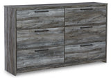 Baystorm Gray Full Panel Storage Bed, Dresser and Nightstand