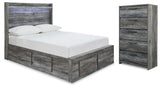 Baystorm Gray Full Storage Bed and Chest (Online Special Price)