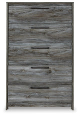 Baystorm Gray King Panel Bed, Dresser, Mirror, Chest and Nightstand
