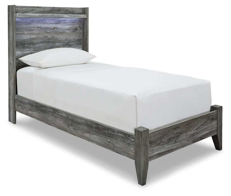 Baystorm Gray Twin Panel Bed - Ornate Home