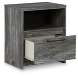 Baystorm Gray King Panel Bed, Dresser, Mirror, Chest and Nightstand