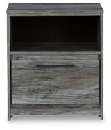Baystorm Gray King Panel Bed, Dresser, Mirror, Chest and Nightstand