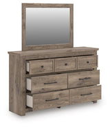 Keithland Brown Dresser and Mirror (Online Special Price)