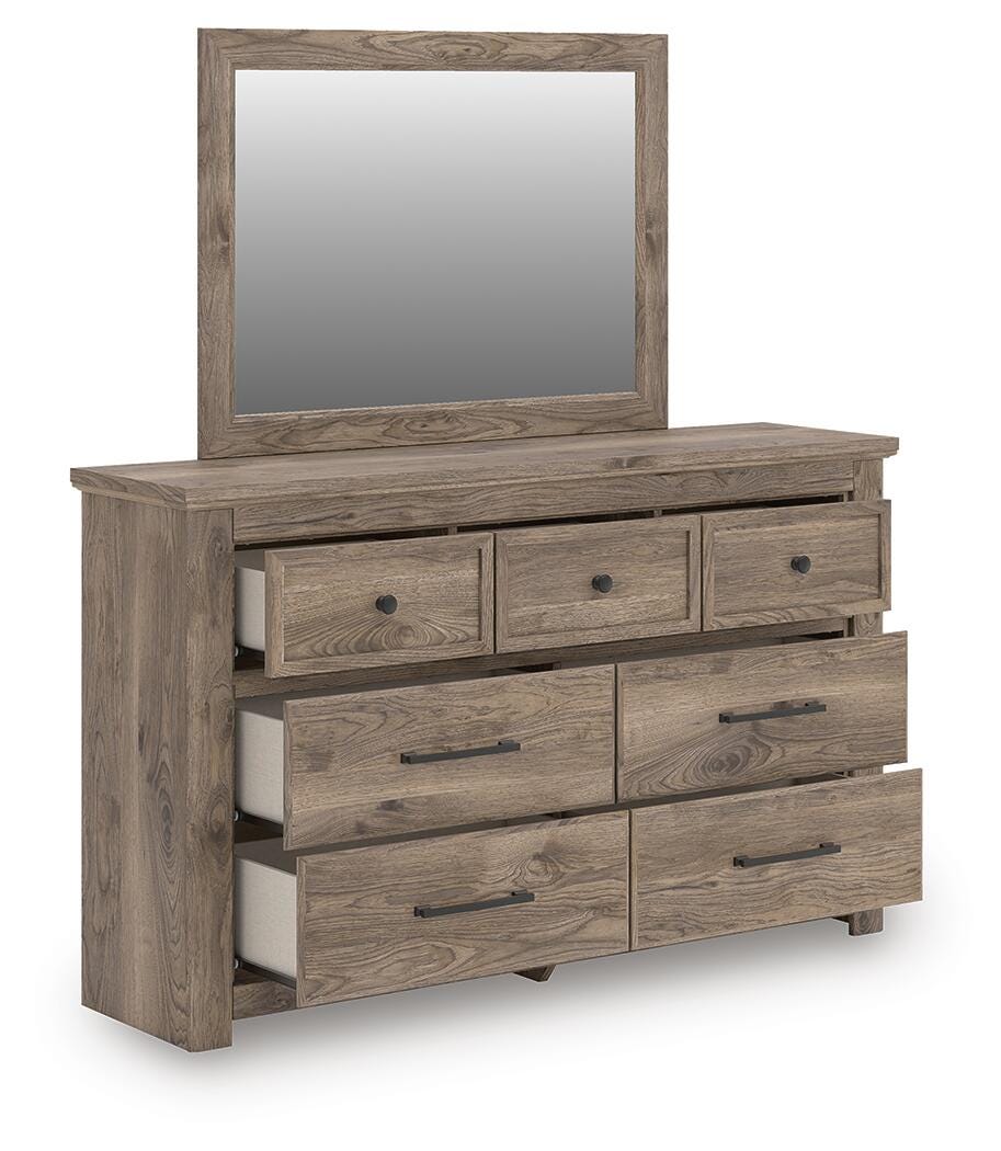 Keithland Brown Dresser and Mirror