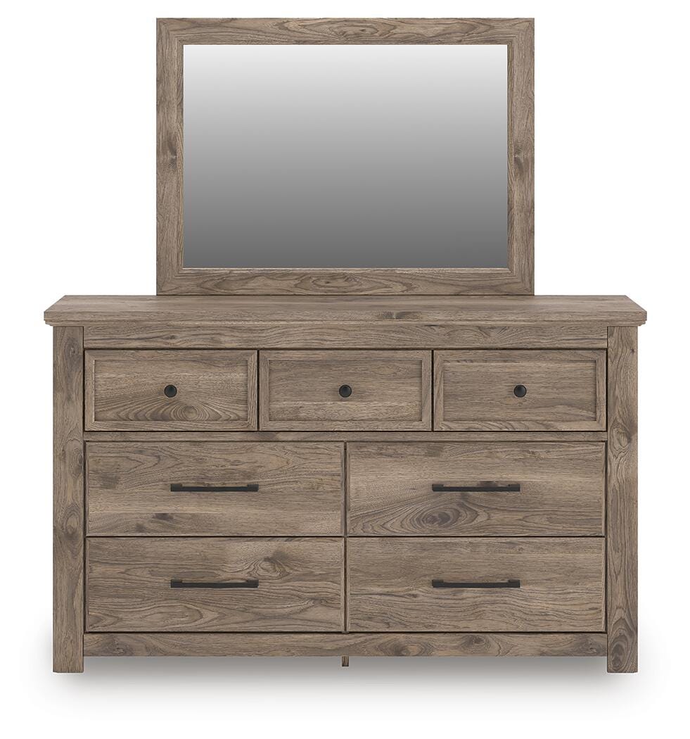 Keithland Brown Dresser and Mirror