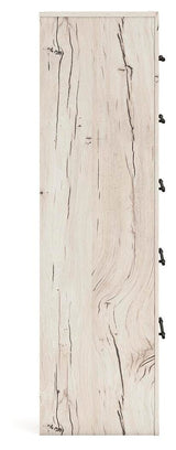 Lawroy Light Natural Queen Panel Storage Bed, Dresser, Mirror, Chest and Nightstand