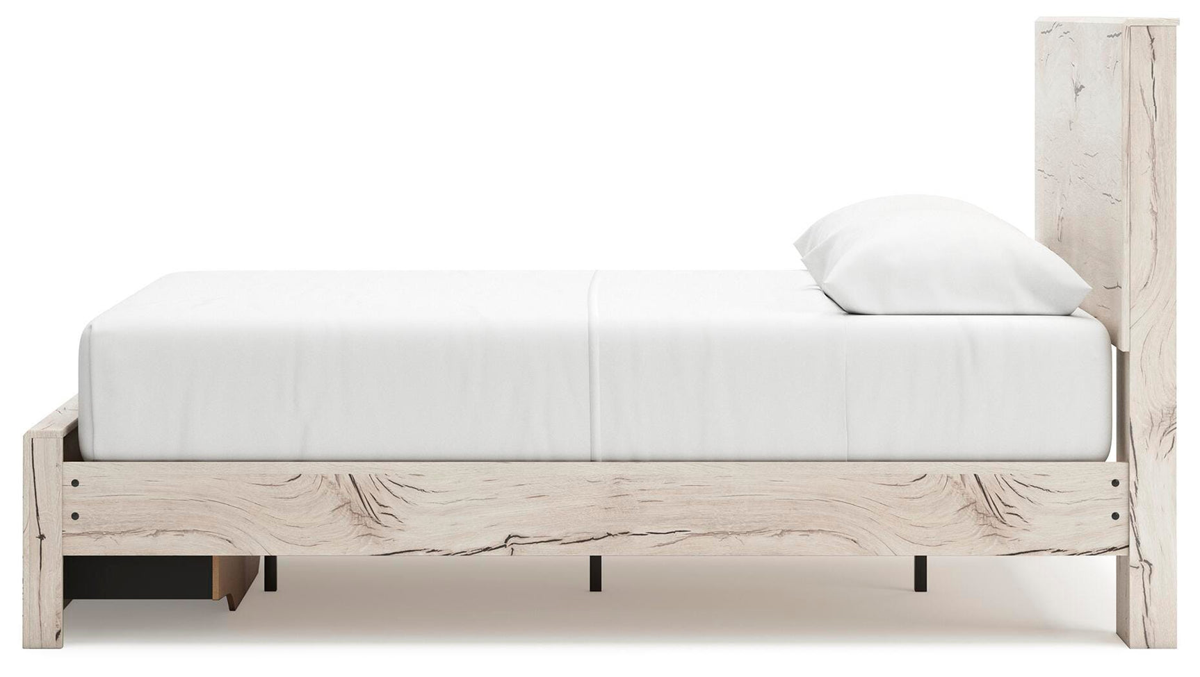 Lawroy Light Natural Queen Panel Storage Bed, Dresser, Mirror, Chest and Nightstand