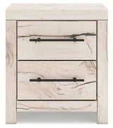 Lawroy Light Natural Queen Panel Storage Bed, Dresser, Mirror, Chest and Nightstand