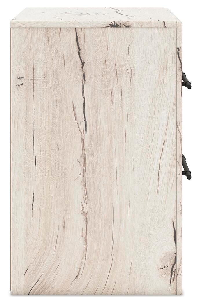 Lawroy Light Natural Queen Panel Storage Bed, Dresser, Mirror, Chest and Nightstand