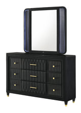 Valeria Charcoal Dresser and Mirror - Ornate Home