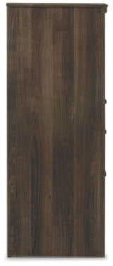Juararo Dark Brown Dresser and Nightstand