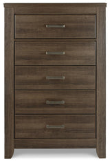 Juararo Dark Brown Chest and Nightstand