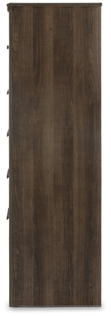 Juararo Dark Brown Chest and Nightstand
