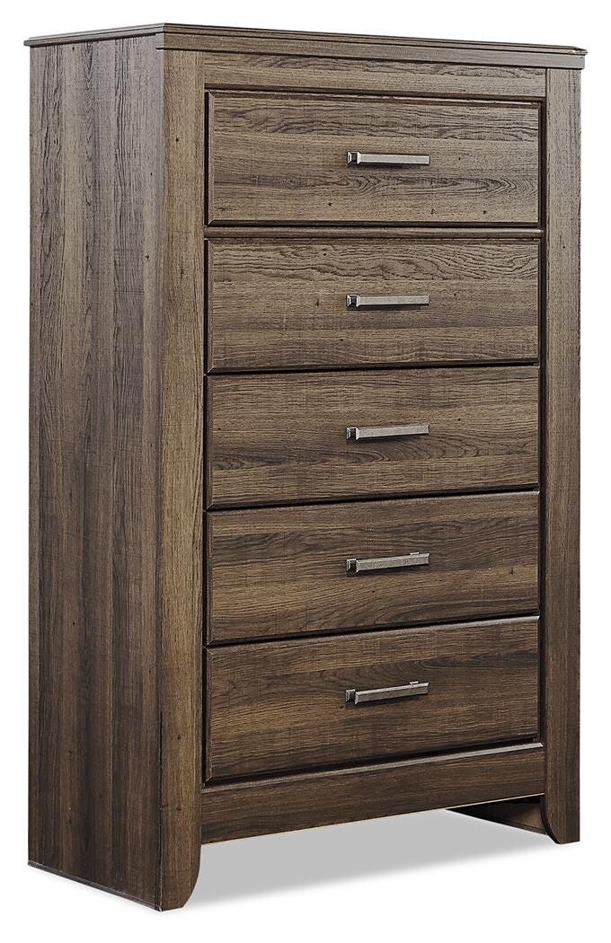 Juararo Dark Brown Chest and Nightstand
