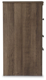Juararo Dark Brown Chest and Nightstand