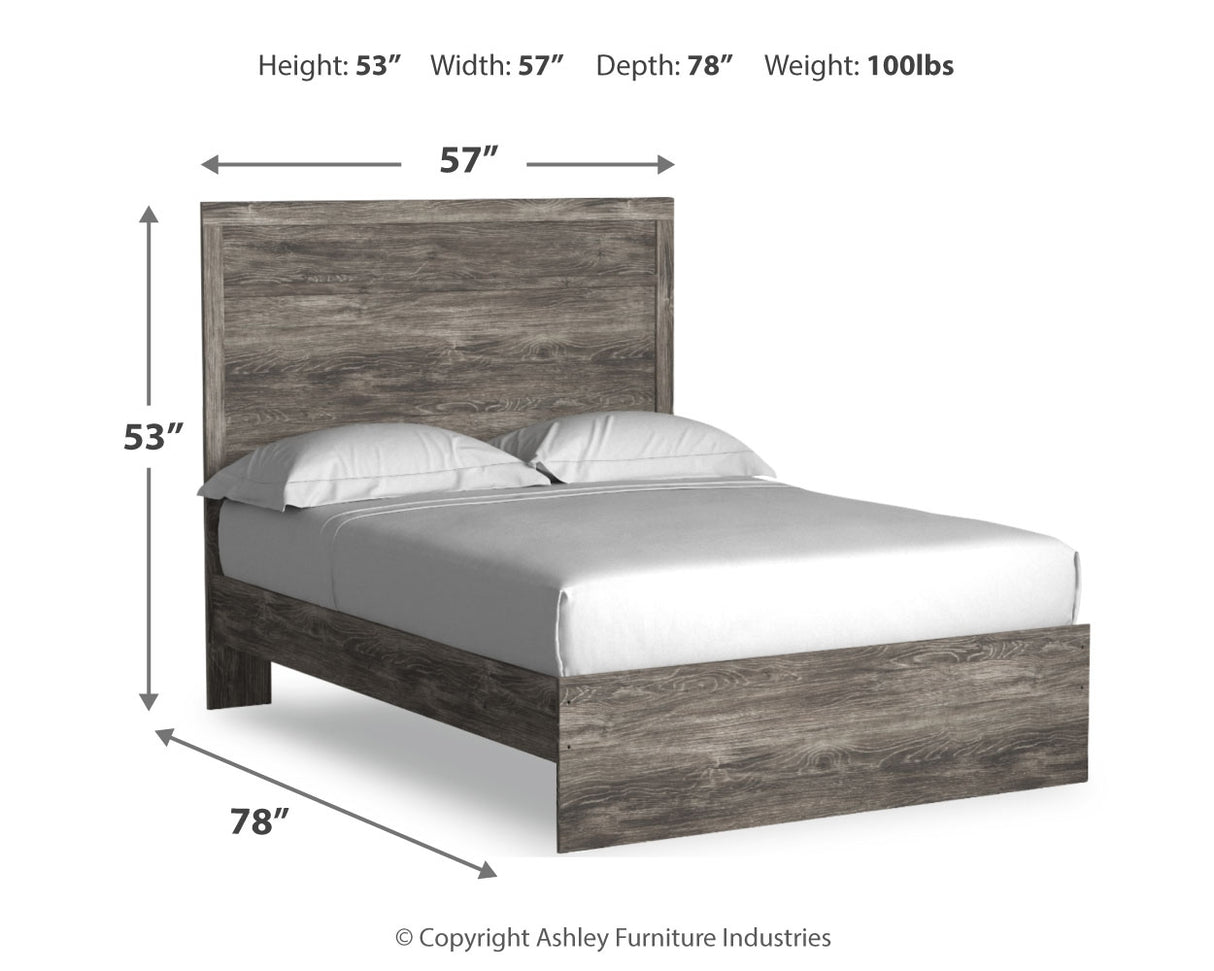 Ralinksi Gray Full Panel Bedroom Set with Dresser, Mirror and Nightstand - Ornate Home