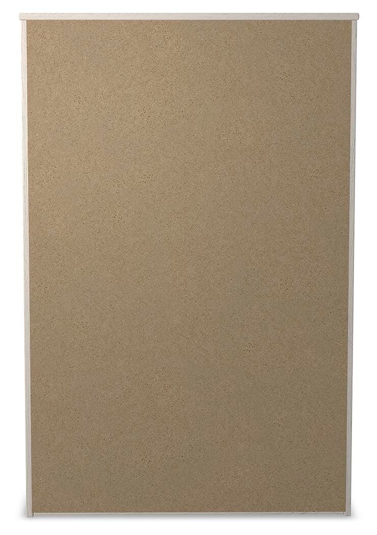 Stelsie White King Panel Bed, Dresser, Mirror, Chest and 2 Nightstands (Online Special Price)