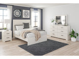 Stelsie White Full Panel Bedroom Set with Dresser, Mirror and Nightstand - Ornate Home