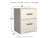 Stelsie White King Panel Bed, Dresser, Mirror, Chest and 2 Nightstands (Online Special Price)