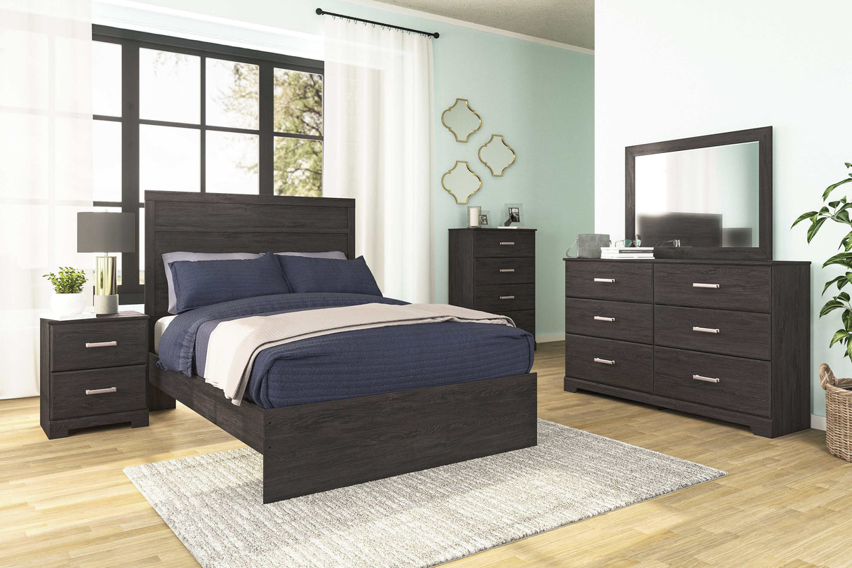 Belachime Black Full Panel Bed - Ornate Home