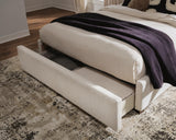 Brizmore Beige Queen Upholstered Storage Bed
