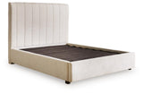 Brizmore Beige Queen Upholstered Storage Bed