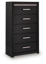 Brizmore Black Five Drawer Chest