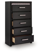 Brizmore Black Five Drawer Chest