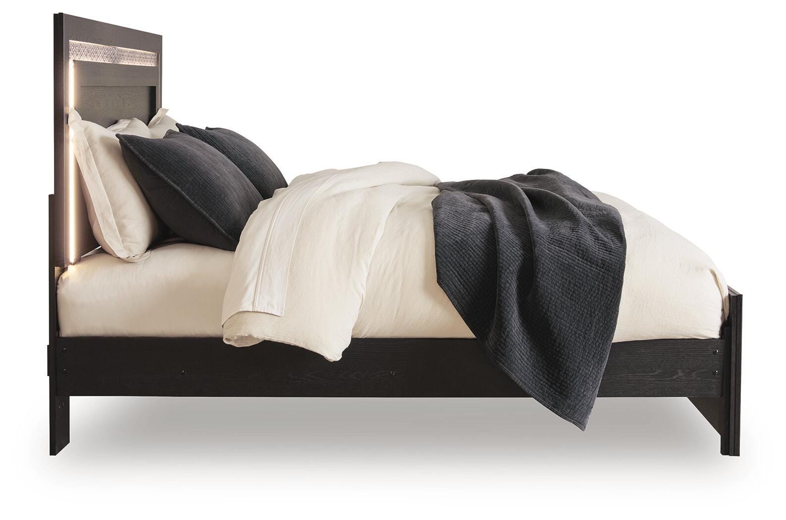Brizmore Black Queen Panel Bed (Online Special Price)