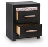 Brizmore Black Two Drawer Nightstand