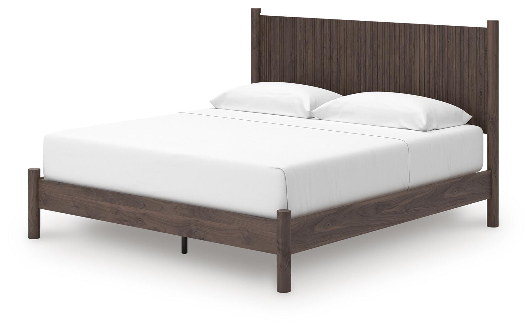 Cadmori Brown King Panel Platform Bed
