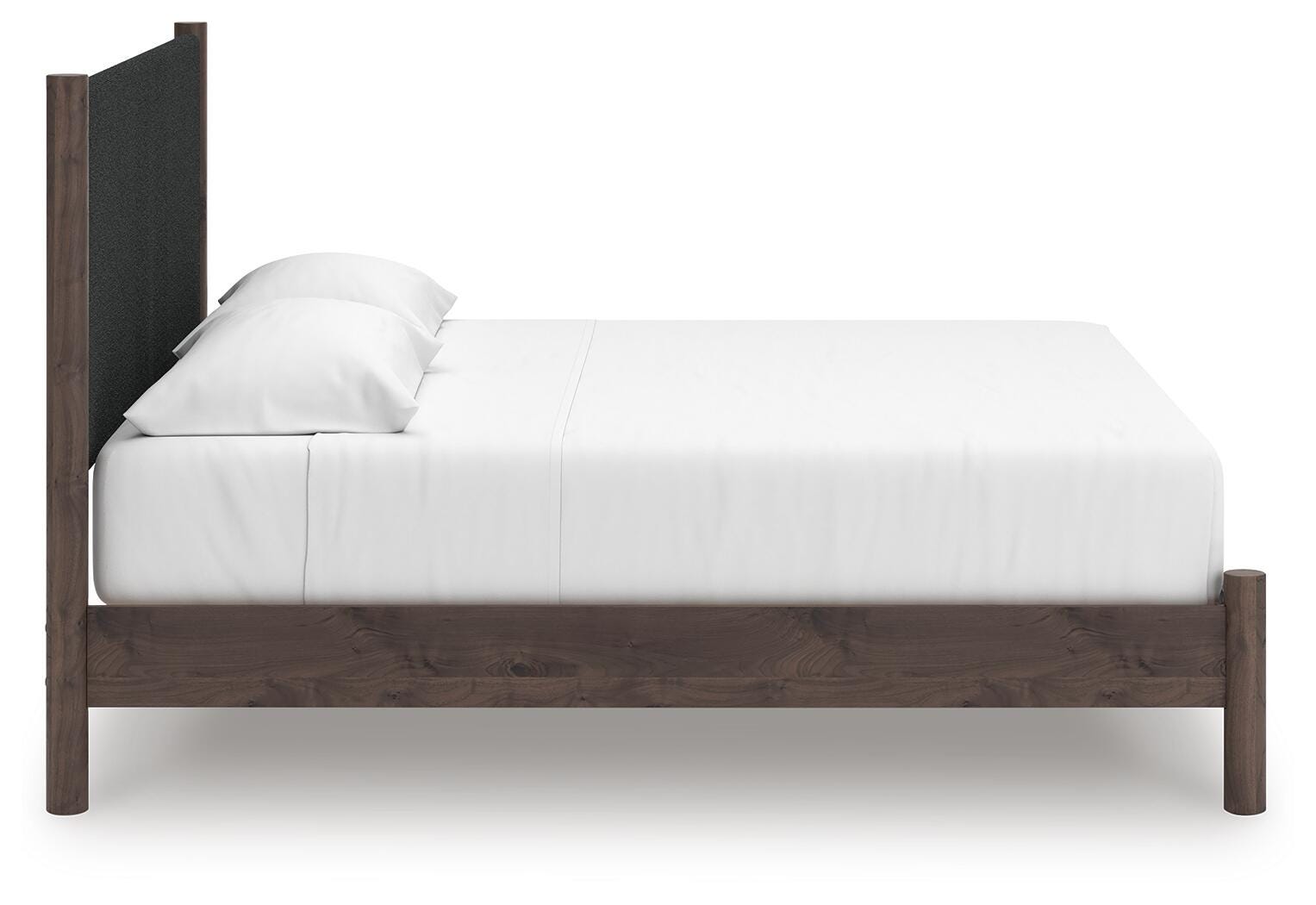 Cadmori Brown King Upholstered Panel Platform Bed (Online Special Price)