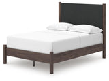 Cadmori Brown Full Upholstered Panel Platform Bed
