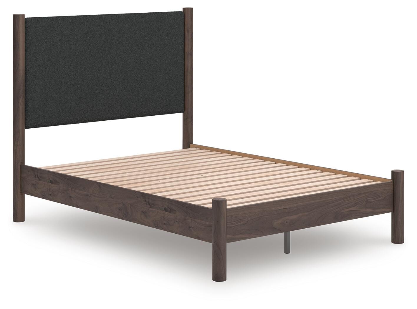 Cadmori Brown Full Upholstered Panel Platform Bed