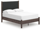 Cadmori Brown Full Upholstered Panel Platform Bed