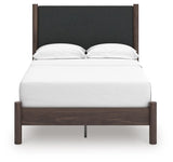 Cadmori Brown Full Upholstered Panel Platform Bed