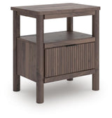 Pamytta Brown Queen Panel Bed, Dresser, Mirror and Nightstand