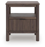 Pamytta Brown Queen Panel Bed, Dresser, Mirror and Nightstand