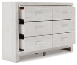 Altyra White Full Panel Bed, Dresser, Chest and 2 Nightstands