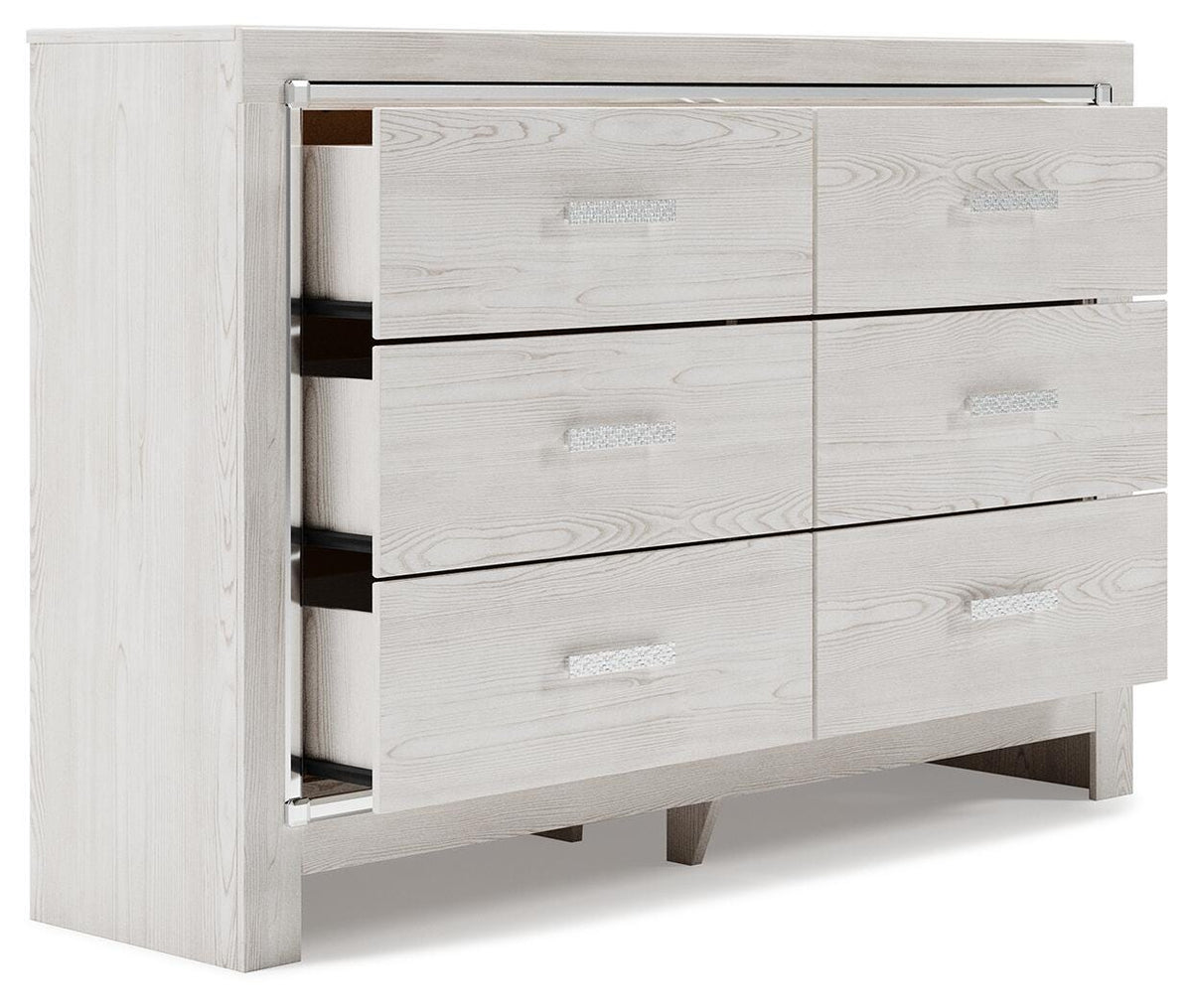 Altyra White Full Panel Bed, Dresser, Chest and 2 Nightstands