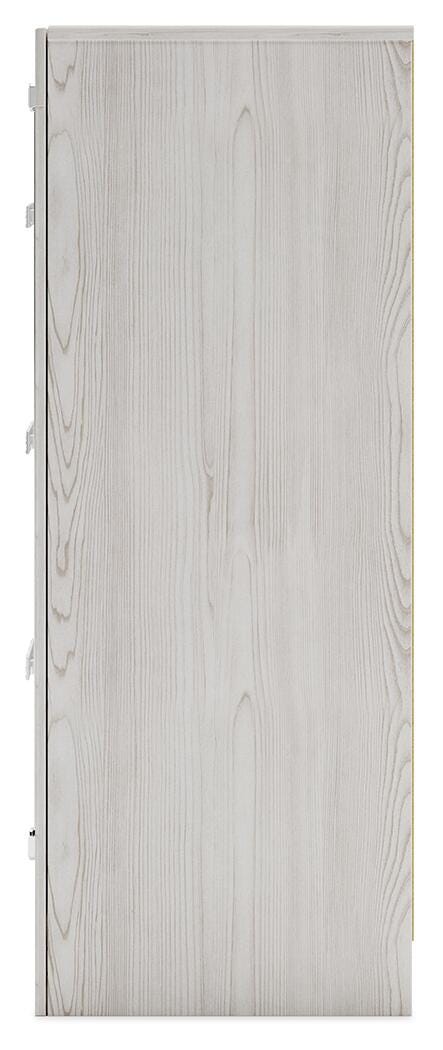 Altyra White Full Panel Bed, Dresser, Chest and 2 Nightstands