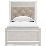 Altyra White Twin Upholstered Panel Headboard - Ornate Home