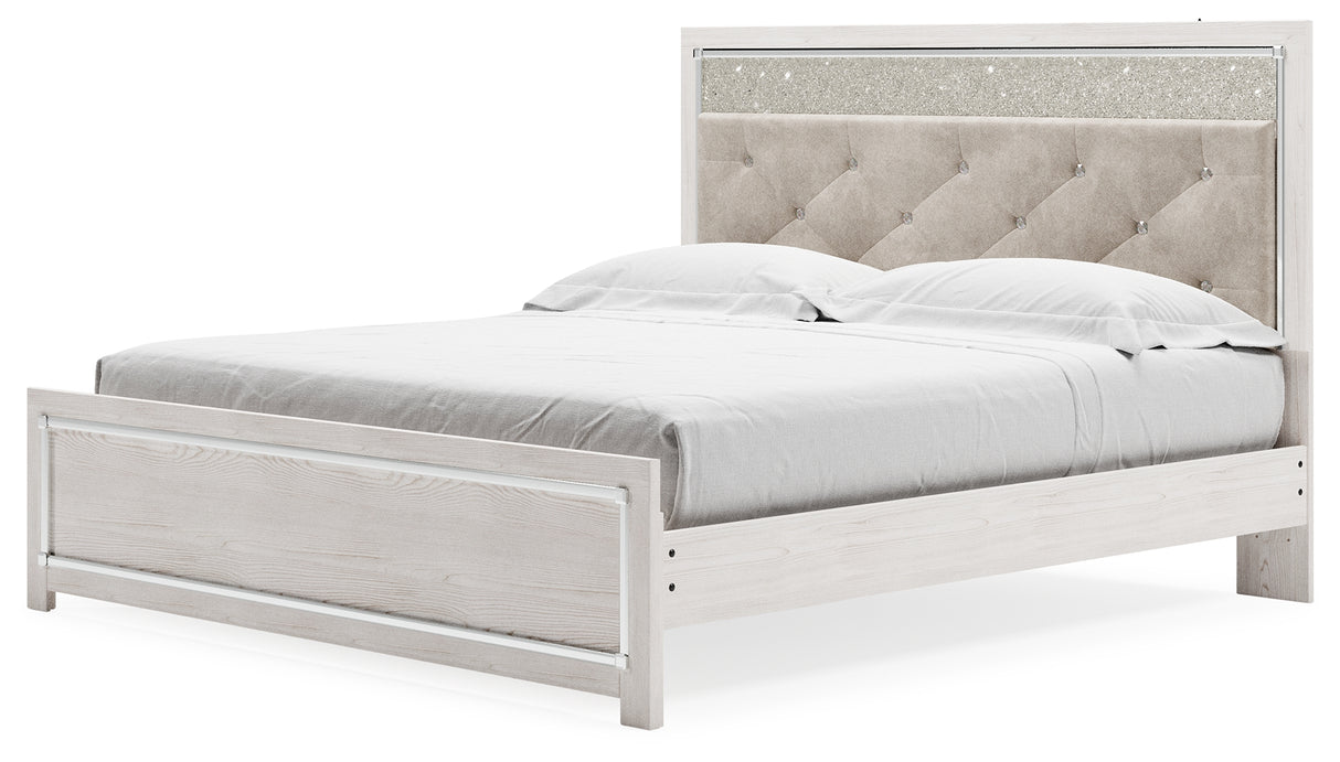 Altyra White King Panel Bed - Ornate Home