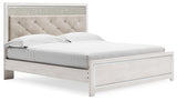 Altyra White King Panel Bed - Ornate Home