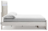 Altyra White King Storage Panel Bed and Nightstand