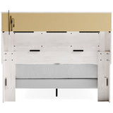 Altyra White Queen Upholstered Panel Bookcase Headboard - Ornate Home