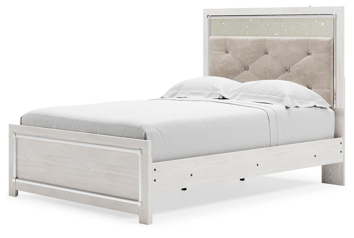 Altyra White Full Panel Bed, Dresser, Chest and 2 Nightstands