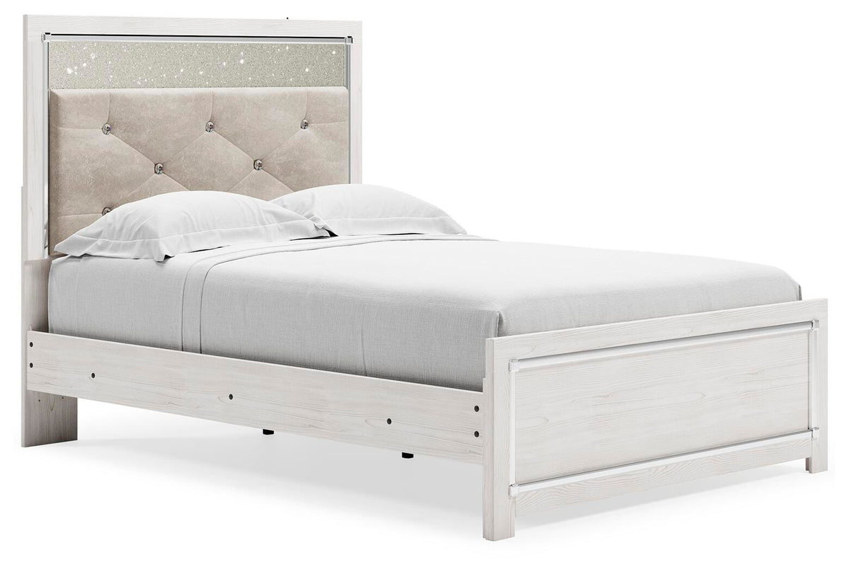 Altyra White Full Panel Bed, Dresser, Chest and 2 Nightstands